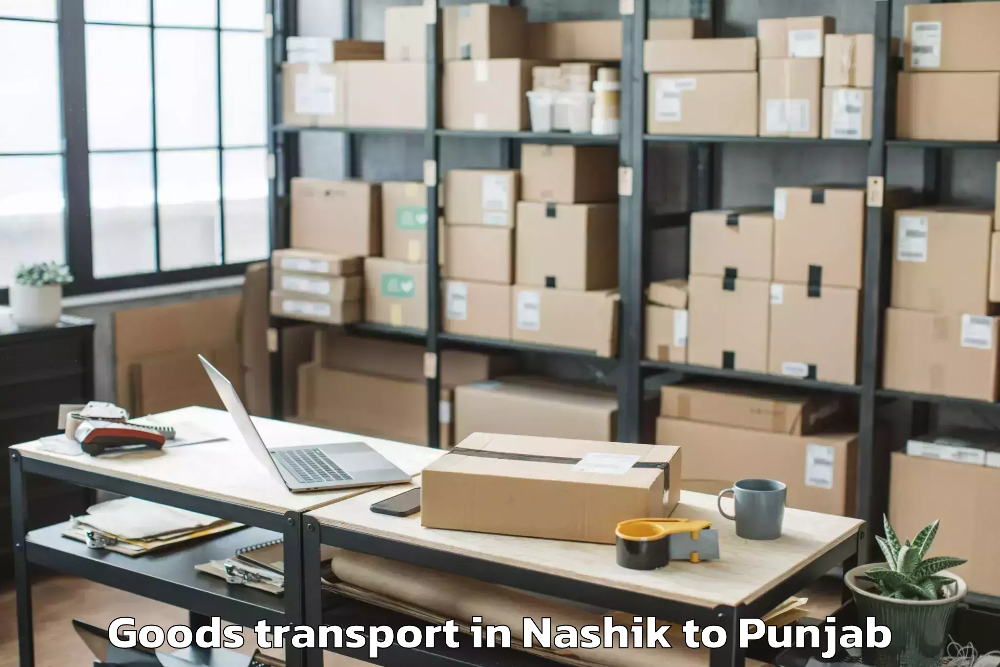 Book Nashik to Dasuya Goods Transport